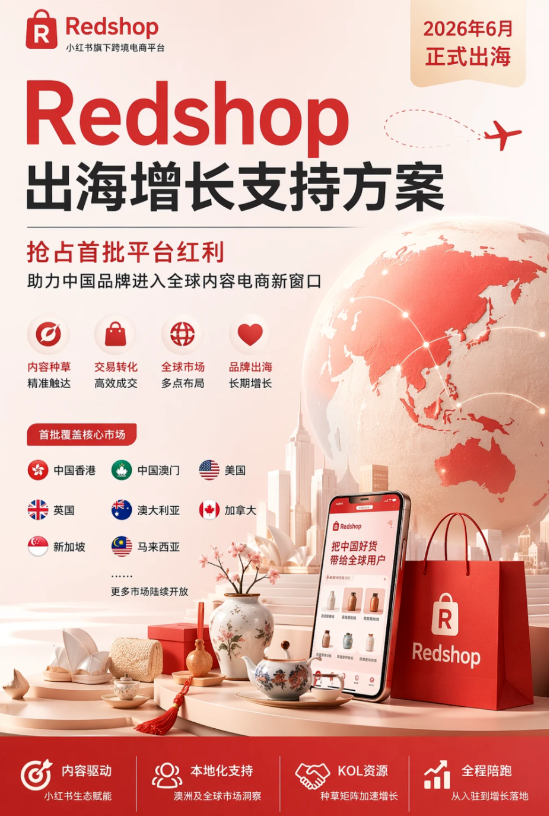 小红书Redshop正式收费！跨境电商迈入商业化运营
